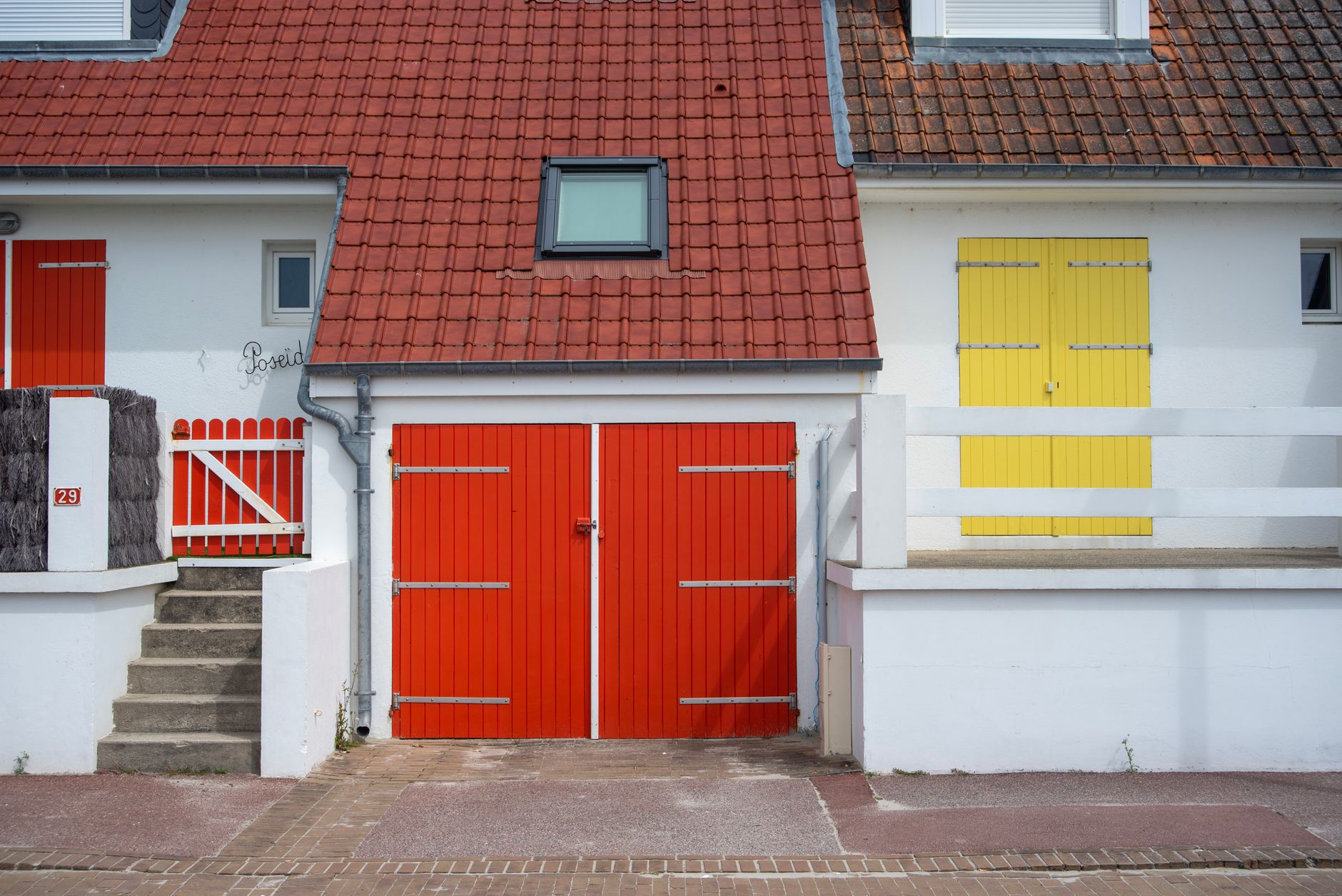 Residential garage doors on a home