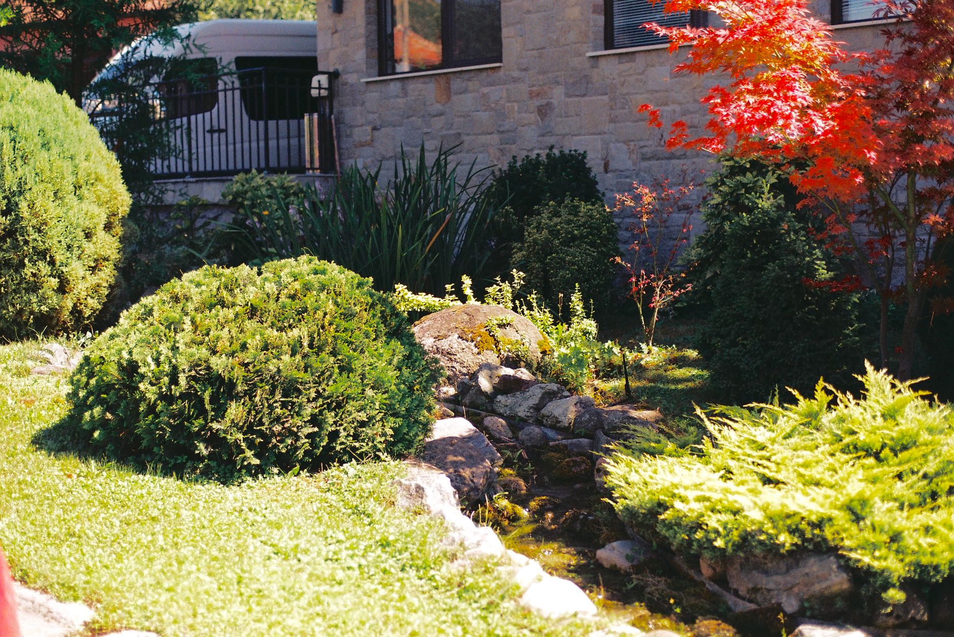 A finished, professionally landscaped garden