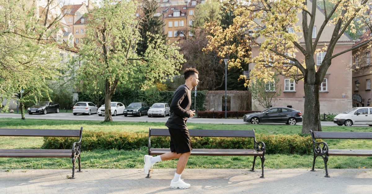 A patient walking comfortably again after treatment for heel pain
